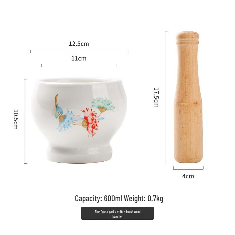 Traditional Ceramic Mortar and Pestle Set