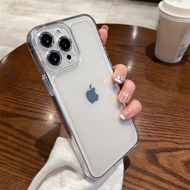 

Противоударный прозрачный акриловый чехол для Iphone 12 13 11 Pro Max X Xs Xr, прозрачный кристаллический бампер из ТПУ для чехлов для iPhone For iPhone 13Pro чистый