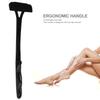 Back Blade Extra Long Handle Manual Lightweight Foldable Professional Back Shaver for Men Black (Without Blade)
