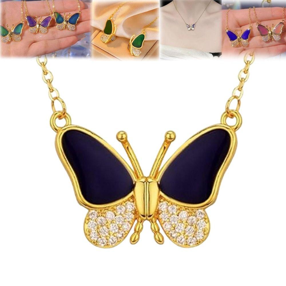 Jewelry Accessories Temperature Sensing Color Necklace Gold Color Magnetic Necklace