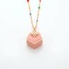 Cute Geometrically Irregular Fruit Open Box Picture Frame Pendant For Woman Fashionable Sweet Opening And Closing Box Necklace