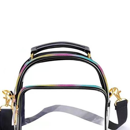 Clear Bag Adjustable Shoulder Straps Large Capacity Waterproof Dustproof Zipper Closure Daily