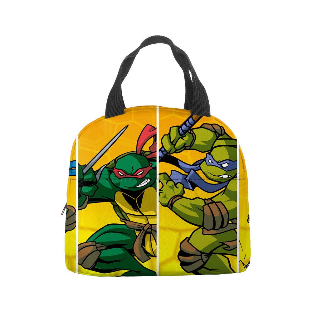 Sac à lunch Tortues Ninja pour Enfants Boîte à lunch isotherme Sac fourre-tout avec poche à glace Glacière portable pour l'école Pique-nique en plein air