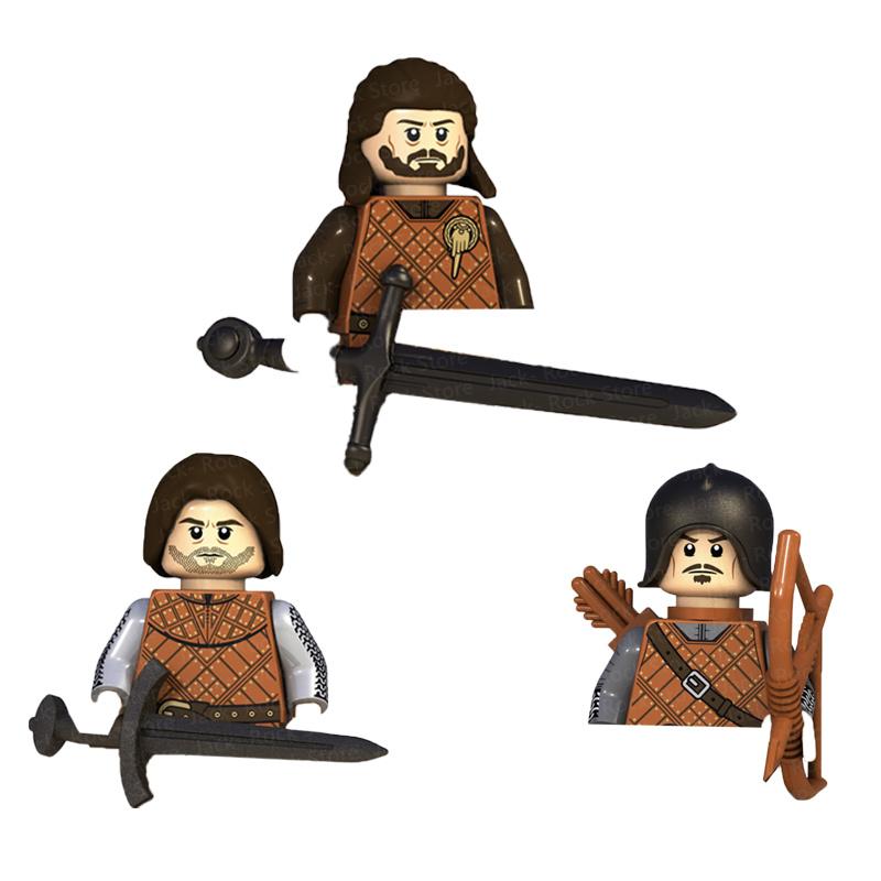 Military Building Blocks Solider Figures Gifts Toys Movie Science Fiction Series Medieval Knight Legion Weapons Shield Flag MOC