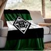 Coperta Borussia Verde Nera Leggera Coperta Ideale per il Letto Perfetta per Viaggi, Campeggio, Soggiorni, Uffici, Divani, Regalo di Natale per Fan