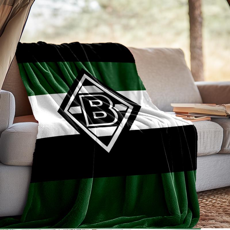 Coperta Borussia Verde Nera Leggera Coperta Ideale per il Letto Perfetta per Viaggi, Campeggio, Soggiorni, Uffici, Divani, Regalo di Natale per Fan