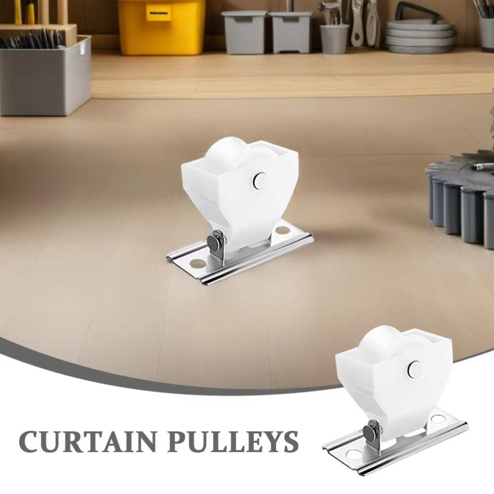4pcs Smooth Sliding Roman Shades Hardware Easy Install Blinds Track Wheel  Daily Use
