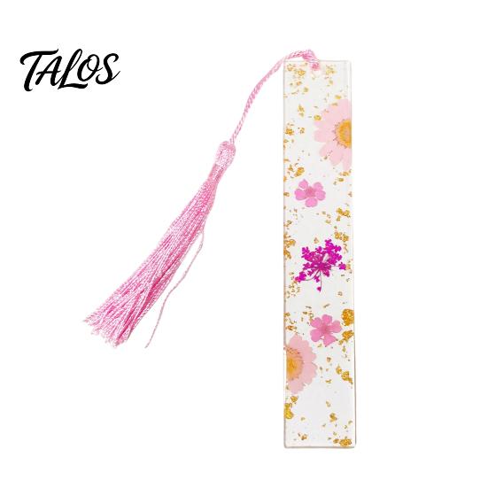 Aesthetic Page Holders Dried Flower Resin Bookmarks with Tassels, Double-Sided Magnetic Birthday Gift for Readers Book Lovers Friends, Pretty