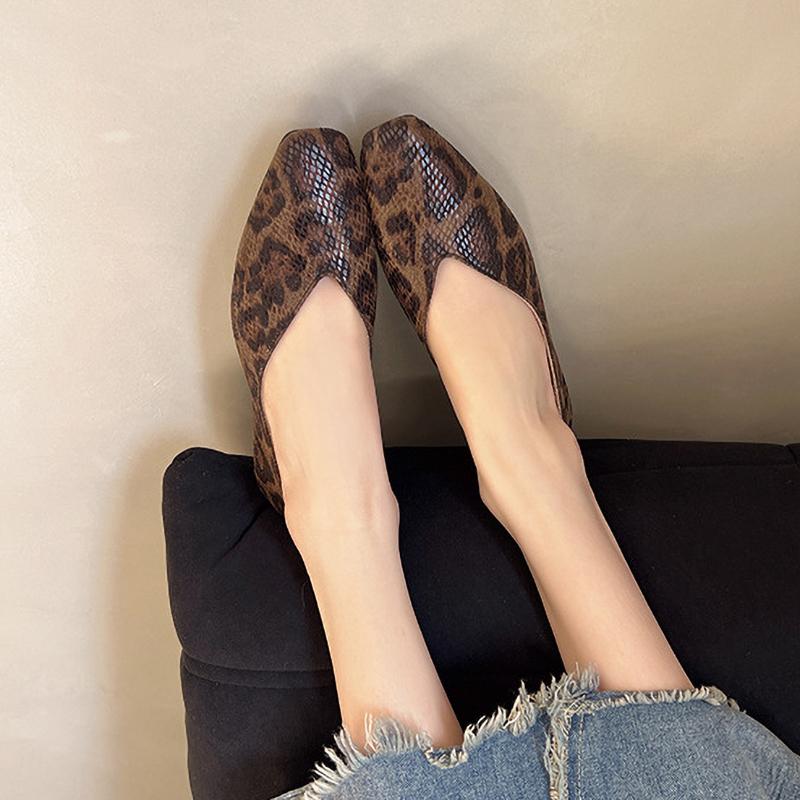 Pattern Women Toe Shallow Ballet Flats Ballerinas Daily Loafers Mocasines Mujer