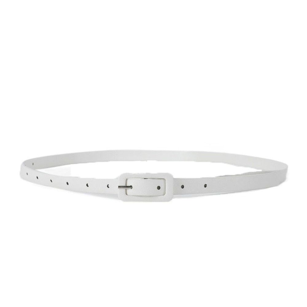 Slim Side Thin Waist Belt Korean Style Candy Color Waistband Adjustable PU Leather Belt Party