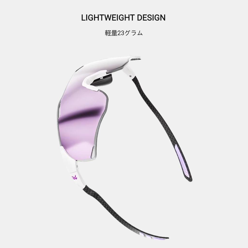 KAPVOE Sports Sunglasses for Men and Carbon Fiber Material Women, K454, (Running, Baseball, Cycling, Golf) (Gold)