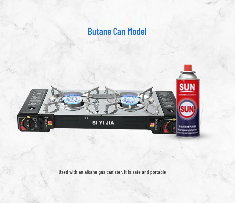 Doppelbrenner Tragbarer Gaskocher: Hochleistungs-Outdoor-Kochgeschirr
