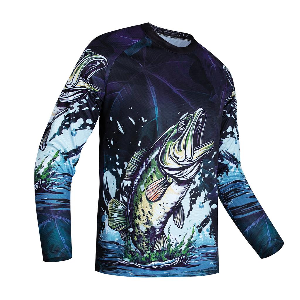 Fishing Shirts Long Sleeve Uv Protection Clothing Mens Outdoor Jersey Upf 50 Clothes Performance Breathable Fishing