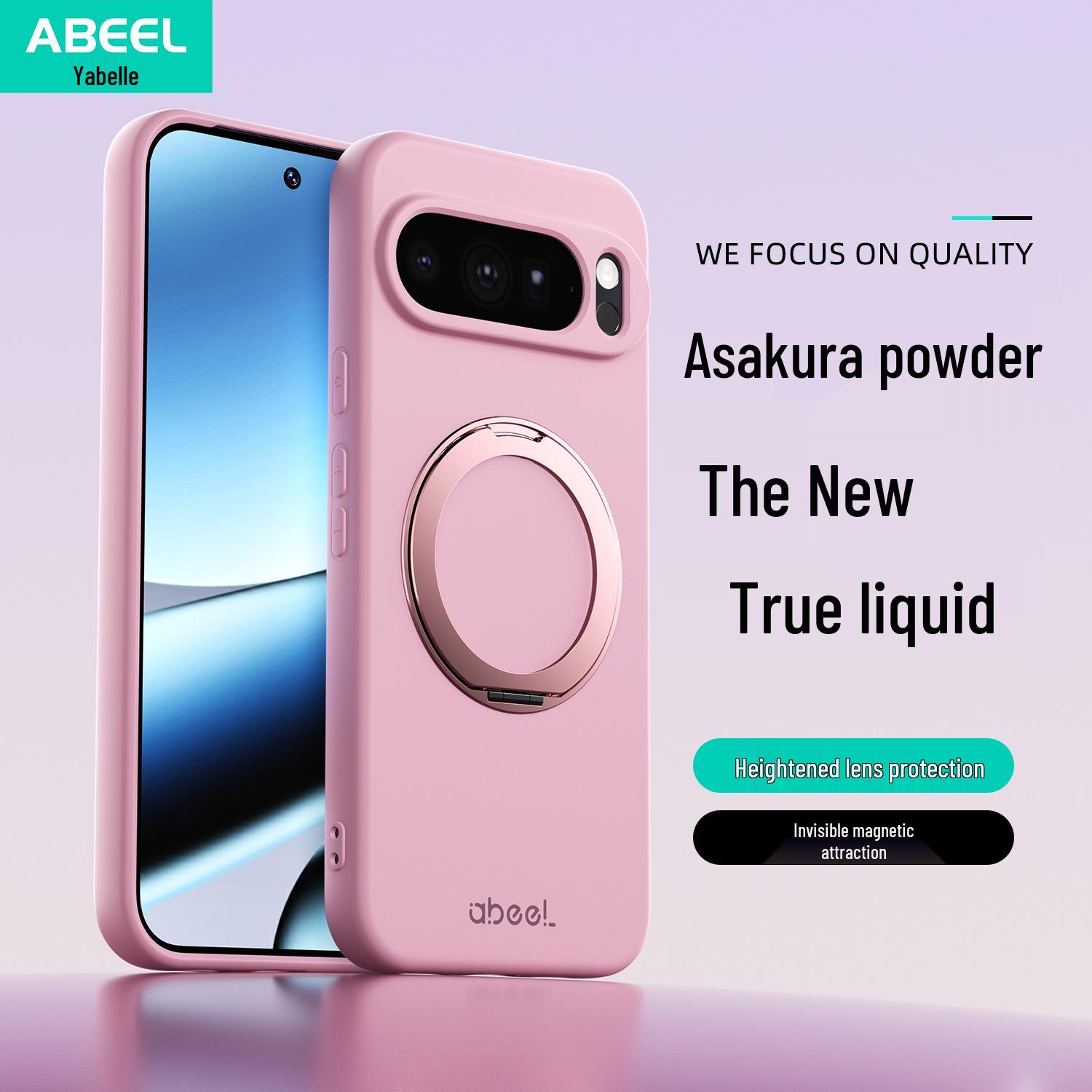 

Google Pixel 10/10Pro/10A Magnetic Silicone Case - Drop-Proof Protective Skin-Feel Cover Google Pixel 10 Pro XL (Large Hole) розовый
