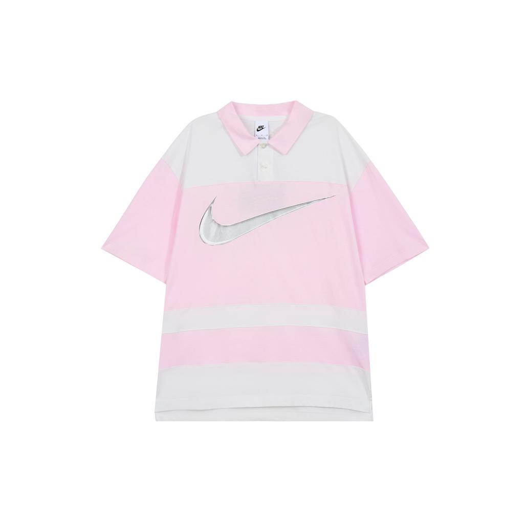 New Nike Sportswear Men's Color Block Polo Shirt Pink FN3694-125