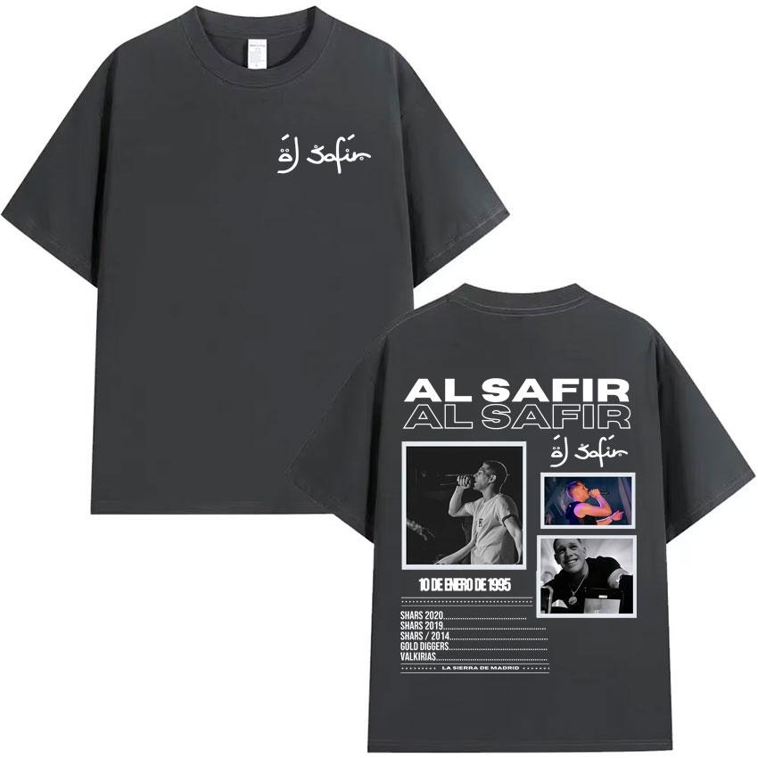 Rap Artist Al Safir Tour Graphic Fashion Hip-hop T-shirt for Men Harajuku, Oversized Summer Print 100% Pure Cotton T-shirt