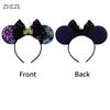 Disney Shiny Castle  Mouse Ears Headband Boys Girls Festival Party Cosplay Hairband Women DIY Hair Accessories Cartoon Gift