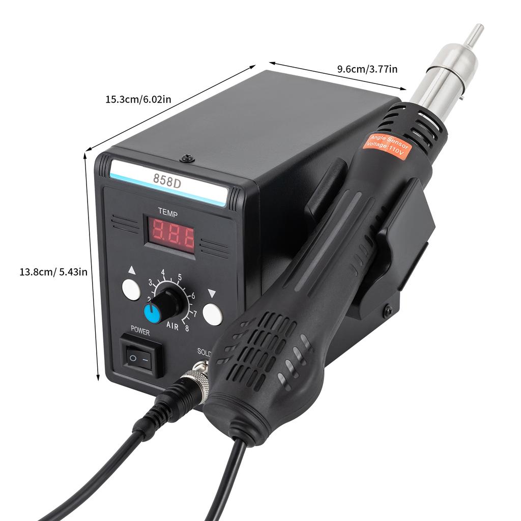 Hot Air Rework Station, 110V SMD Soldering Station with Hot Air Gun Kit