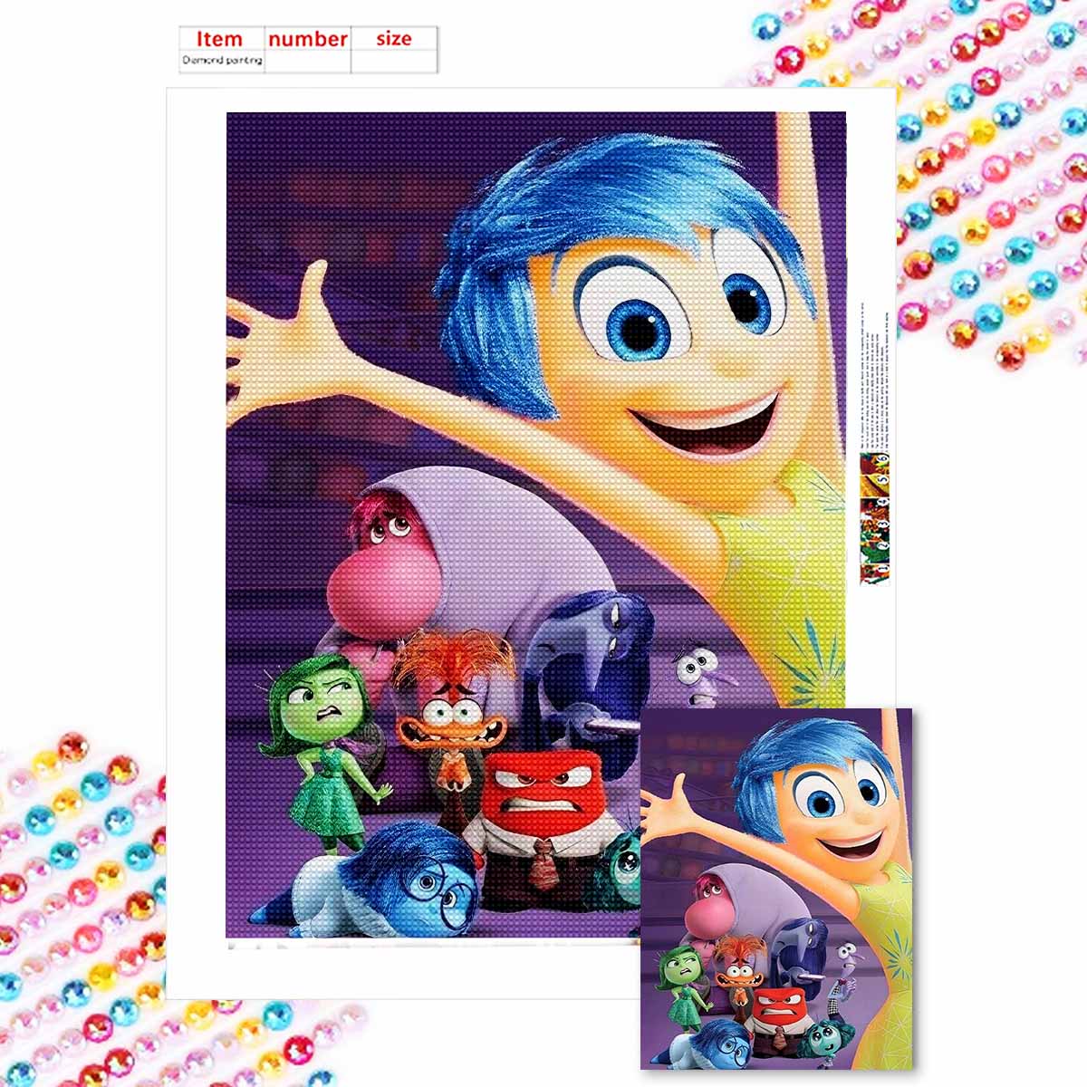 

5D Diy Diamond Painting Inside Out Full Drill Rhinestones Mosaic Embroidery Handmade Products Home Decor Gift Round 20x30cm