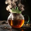GLASS JUG 1.2L TRANSPARENT TEA COFFEE FILTER