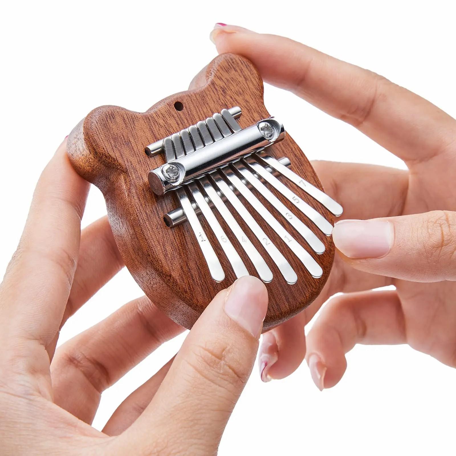 

8 клавіш Mini Kalimba Thumb Piano Finger Percussion Іграшка з твердої деревини Музичний подарунок