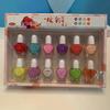 24-teiliges Kinder-Nagellack-Set, geruchsarm, schnell trocknend, abziehbar, sicher, sanftes Nagellack-Maniküre-Zubehör