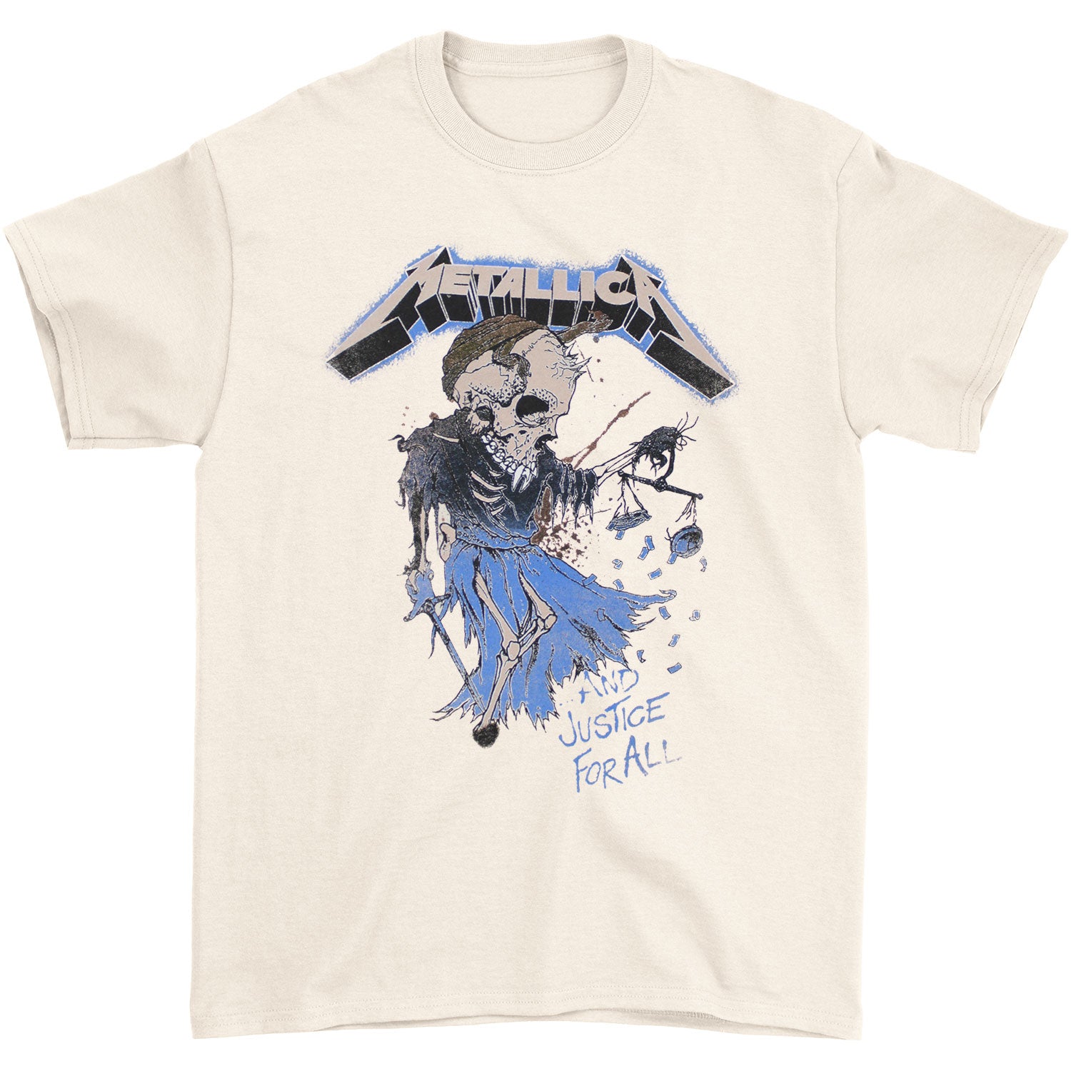 

Metallica Justice for All Band Graphic Print Summer, Autumn, Winter Men s and Women s Short Sleeved T-shirt Casual Loose Outdoor 3XL