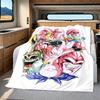 1PC Majin Buu  Print Flannel Blanket, High quality All Seasons, Home Decor, Warmth and Comfort, Perfect for Christmas Gifts