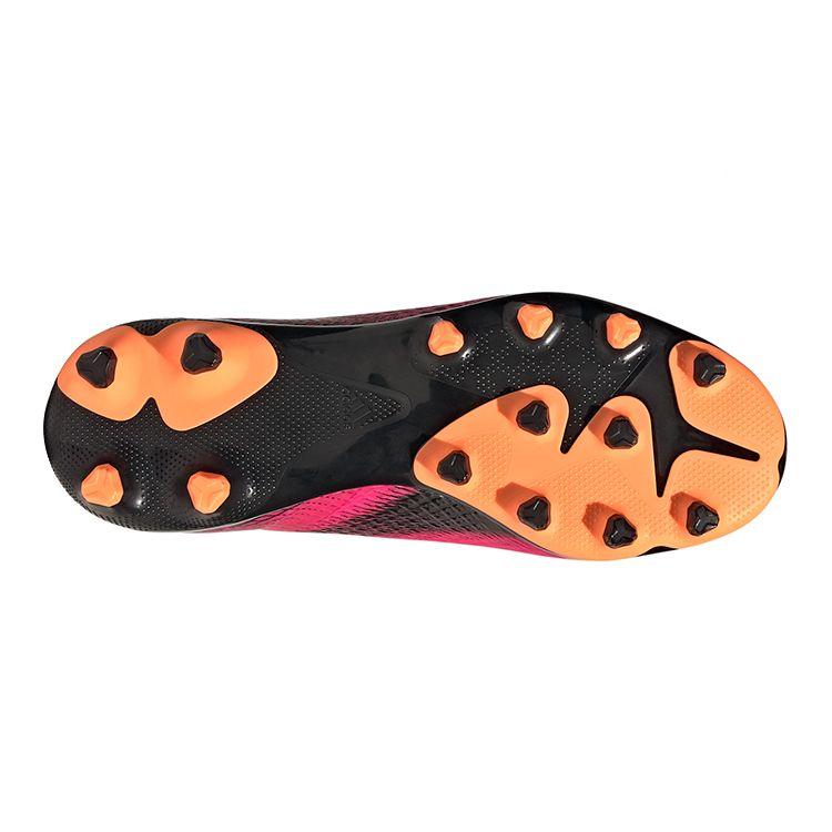 Adidas X Ghosted .3 Mg Impact Resistant Mid-Range Round Toe Lace-Up Durable Low-Top Kids Soccer Shoes Kids Soccer Shoes Pink Black FY1093