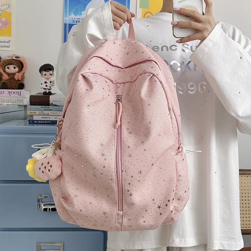 Schoolbag Spring New Schoolbag Female Korean Ins Sweet Stars Girl Heart Travel Backpack High Value Mori Backpack