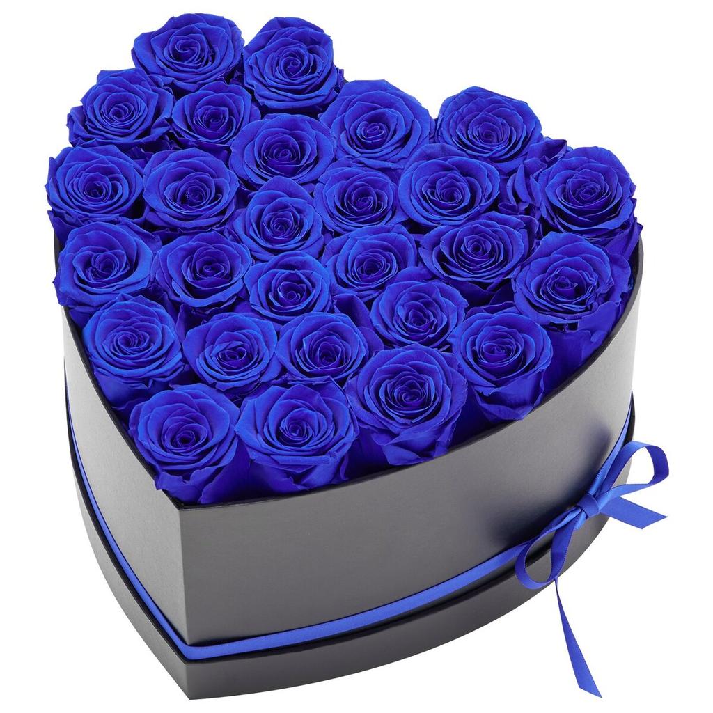 Forever Flowers, 27 Preserved Roses In a Heart Shape Box, Eternal Flowers Immortal Bouquet Birthday Present for Women Her Wife Mothers, Anniversary,
