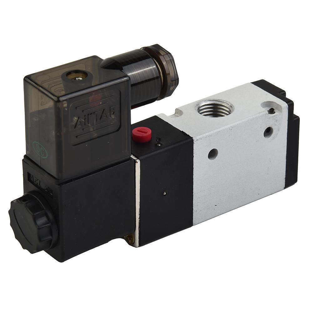 Pneumatic Solenoid Valve 110*65*22mm Accessories Metal+Plastic Replacement 3 Way DC 12V G 1/4 1/4 PT Air Pneumatic