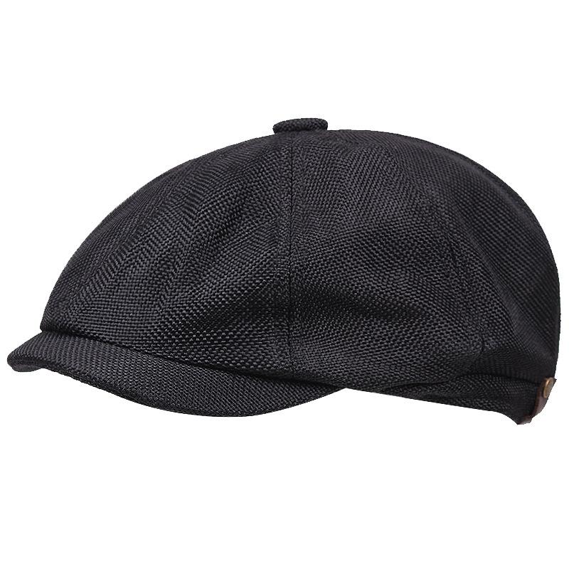 Men's Casual Newsboy Hat Spring and Autumn Retro Beret Hat Wild Casual Hats Unisex Wild Octagonal Cap