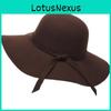 Vintage Polyester Large Brim Hat With Sun Protection For Spring Season