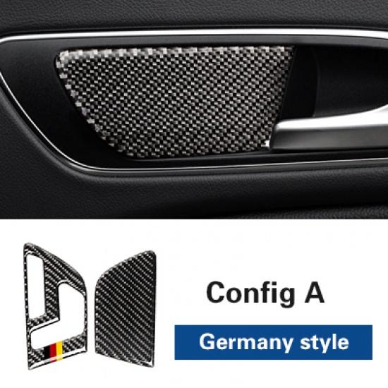 Carbon Fiber For Mercedes Benz A Class W176 CLA C117 GLA X156 Car Seat Adjust Panel Trim Frame Sticker Auto Interior