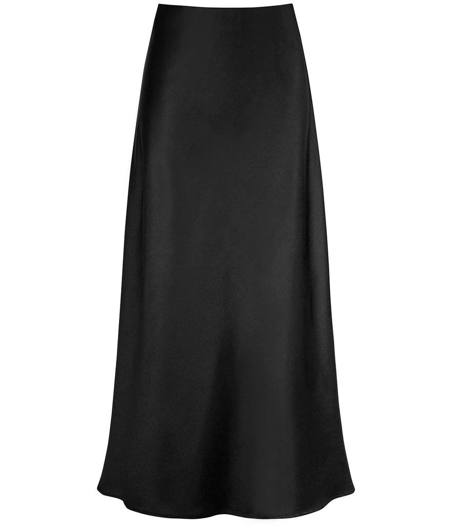 Elegant High-Waist Silky Acetate Fishtail Skirt for Spring and Summer