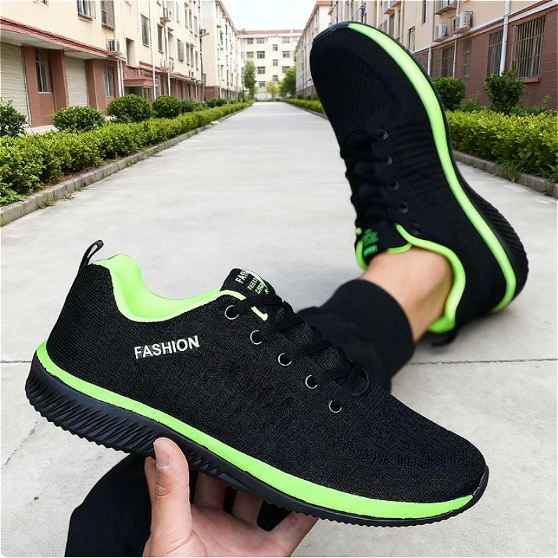 Men Running Walking Knit Shoes Fashion Casual Men Sneakers Solid Color Minimalist Breathable Athletic Lightweight Running Shoes