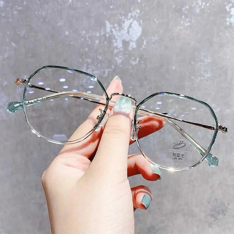 

Женские очки для близорукости с минусовыми диоптриями, круглые очки для близорукости, готовые диоптрии -0.5 -1.5 -2.0 -2.5 -3.0 до -6 Anti blue light