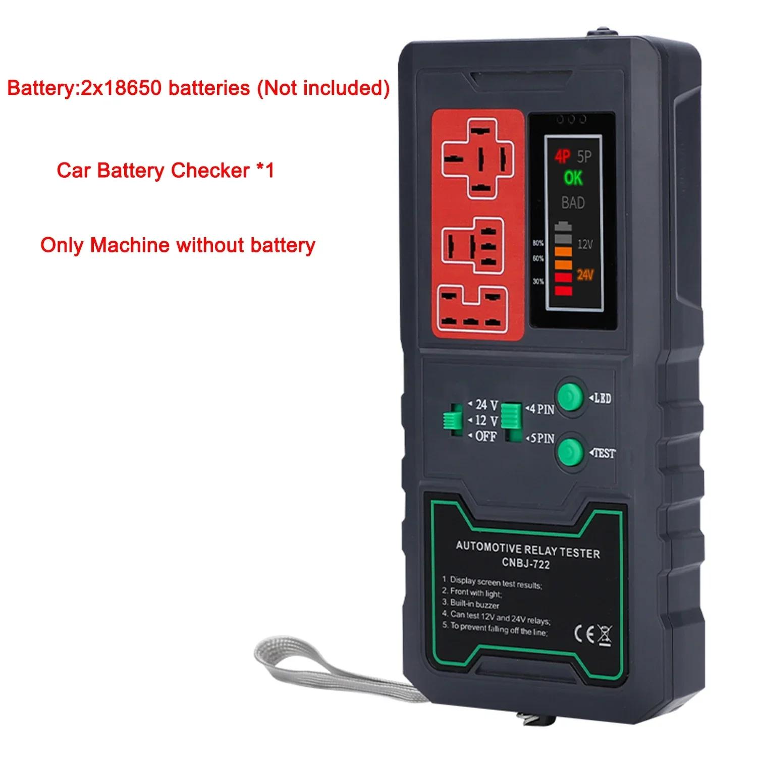 

NEW 24V 12V Battery Tester Relay Analyzer Alternator Checker Vehicle Cranking Charging System Diagnostic Tool for Motorcycle