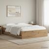 Bed Frame with Storage Artisan Oak 160 x 200 cm
