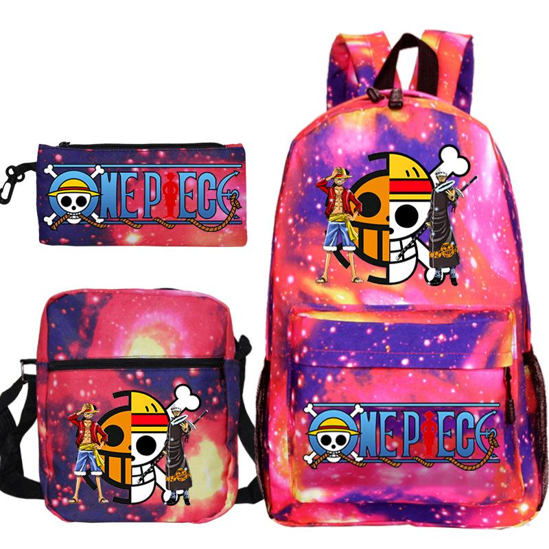 School Bag Large Capacity, Junior High School Students, Primary School Students, School Bag Three-Piece Set, Backpack, Messenger Bag, Stationery Bag