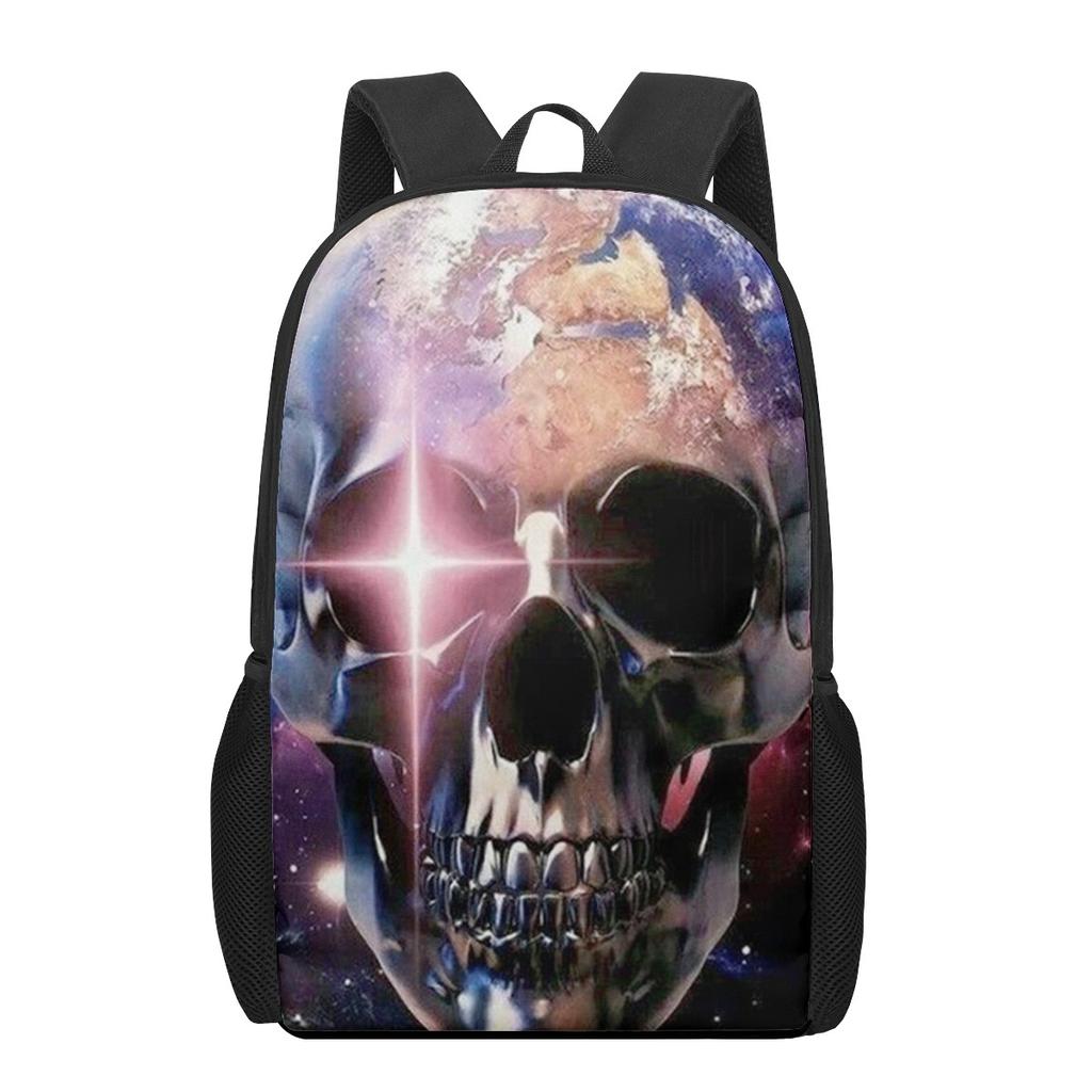 Kreativer Gothic Totenkopf bedruckter Teenager Casual Umhängetaschen Jungen Mädchen Schultasche Frau Männer Reiserucksäcke Laptop-Rucksack
