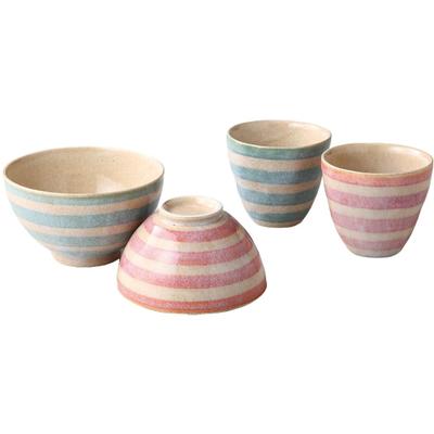 Ale-net Rice Bowl, W12.1 X D12.1 X H7cm, Dandan Mutsumi Set, Ceramic, Mino Ware, Made In Japan