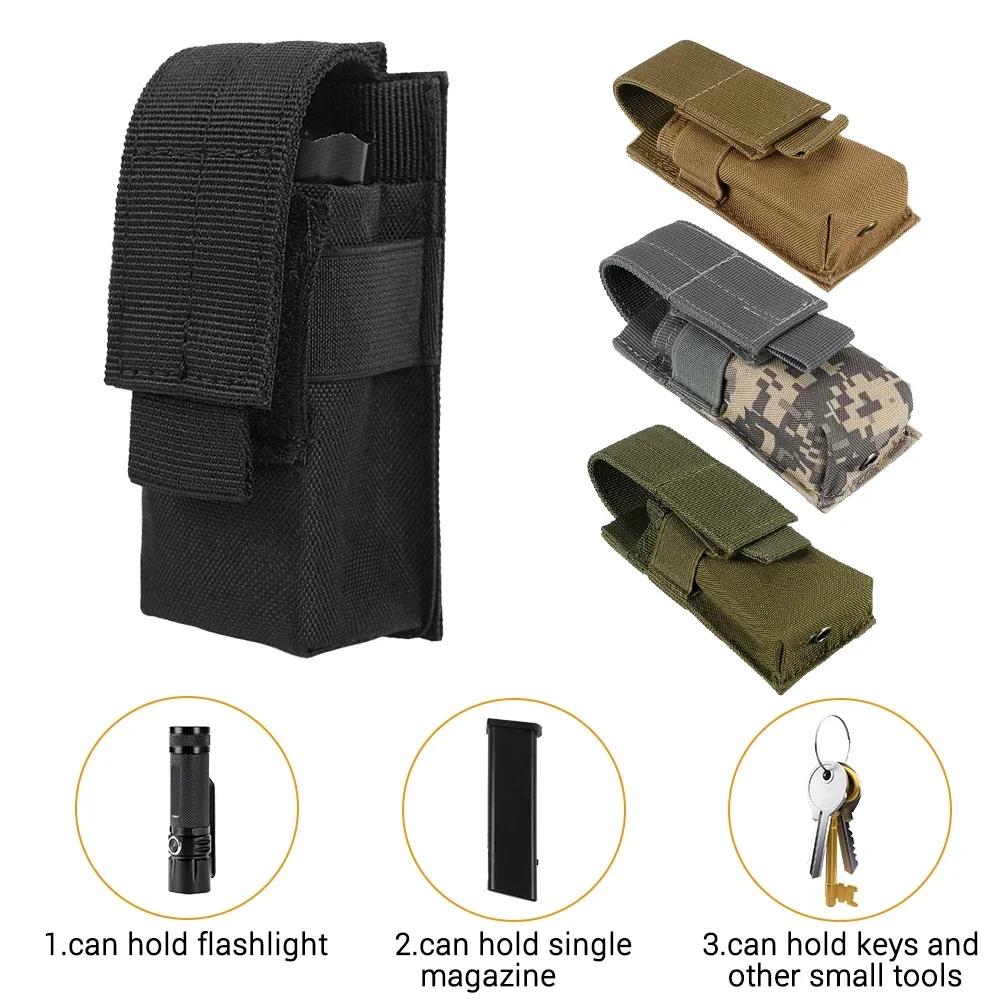 Tactical Magazine Pouch Pistol Bag Flashlight Storage Case Torch Holder Outdoor Hunting Knife Holster Waist Bag Tools