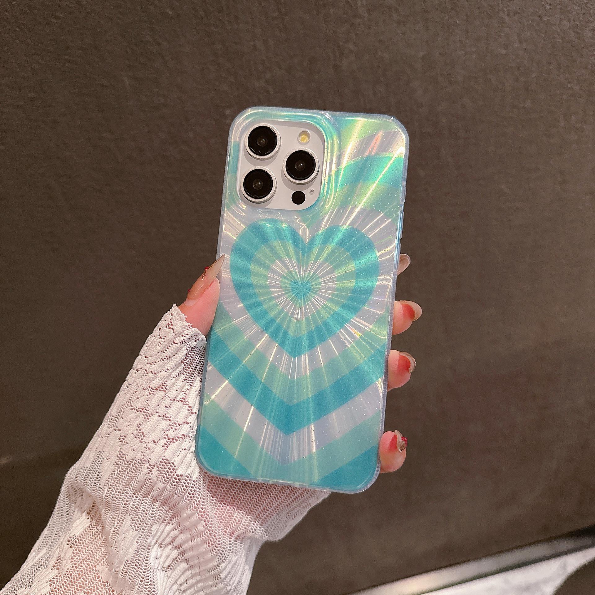 

Чехол Laser Aurora Sparkling Pink Love для телефона 11/12/13/14/15 For iphone 11