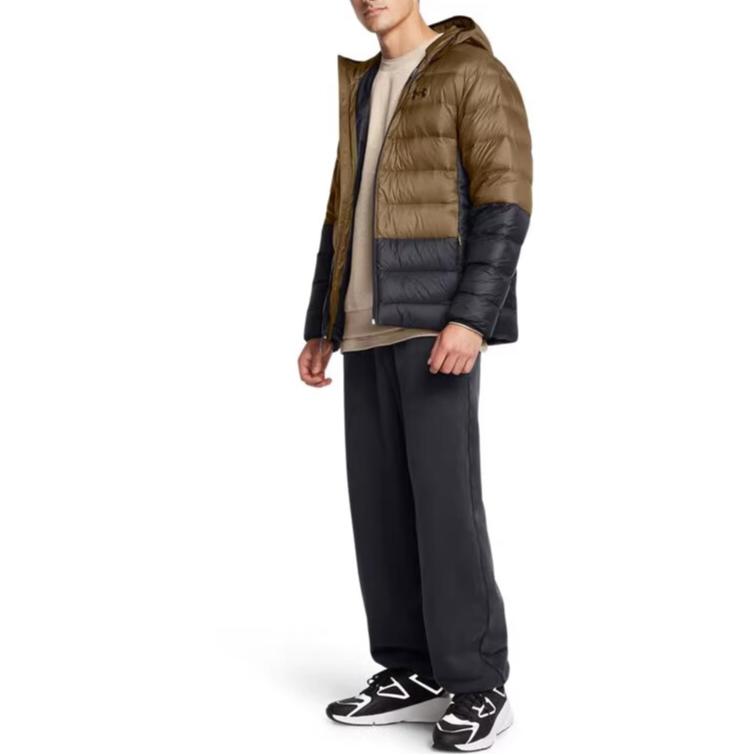 Under Armour Echo Lightweight Training Sports Warm Long Sleeve Down Jacket Men Jacket Coyote-Brown 1385840-498