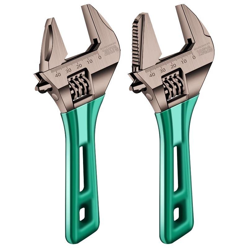 Baolian Adjustable Multifunctional Plumbing Wrench - Large Opening, Short Handle Pipe Tool