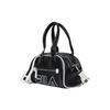 Fila Detachable Shoulder Strap Zipper Closure Leather Bowling Bag Unisex Shoulder Bag Black FS3BCF5312X-BLK