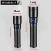 Powerful LED Flashlight Long Range Zoomable Aluminum Alloy Hand Lamp USB Rechargeable Outdoor Work Light for Outdoor Camping