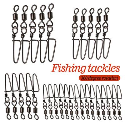 SOUGAYILANG Ball Bearing Fishing Swivels Snap Rolling Sea Fishing Swivels Snaps Connector